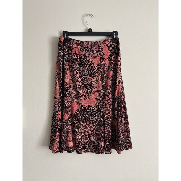 VTG 90s Y2K Connected Apparel Large Slip Skirt Pink Black Boho Festival Whimsy - Picture 5 of 5